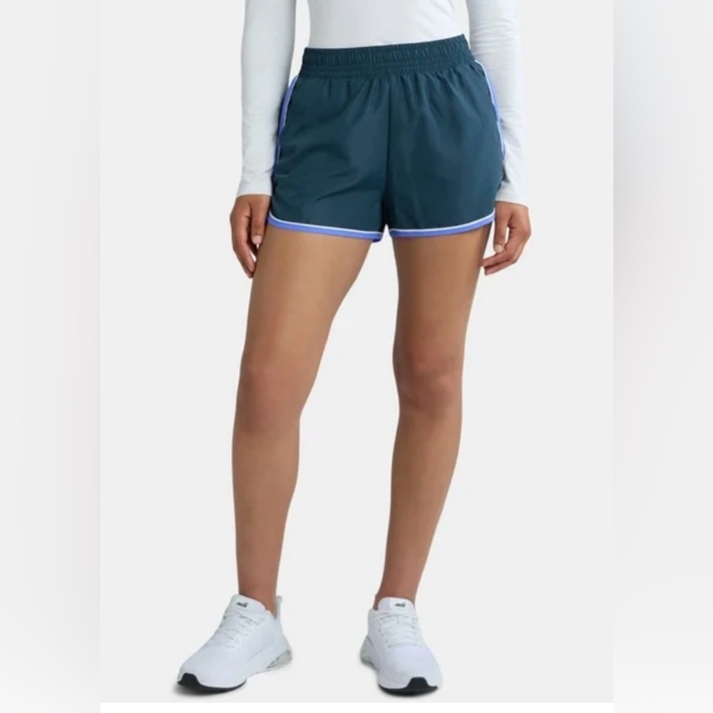 Athletic Works Women's Dark Teal Shorts with White Trim